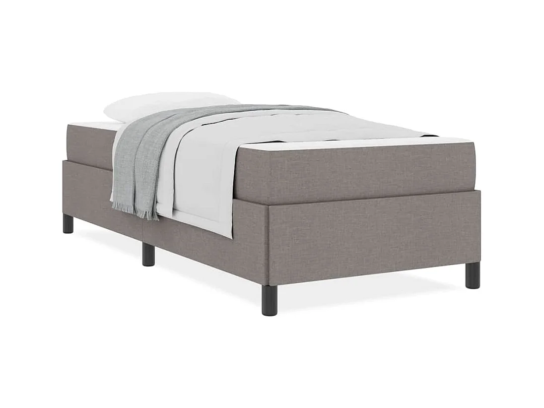 Crème en zwart boxspringbed 90 x 200 cm