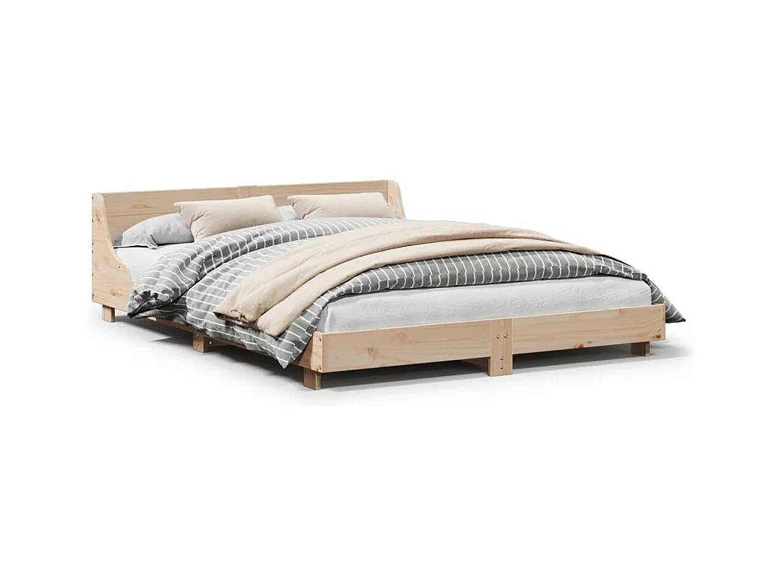 Struttura letto senza materasso 120x190 cm in legno massello di pino
