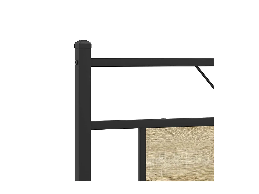 Metallbettgestell ohne Matratze Sonoma Eiche 180x200 cm