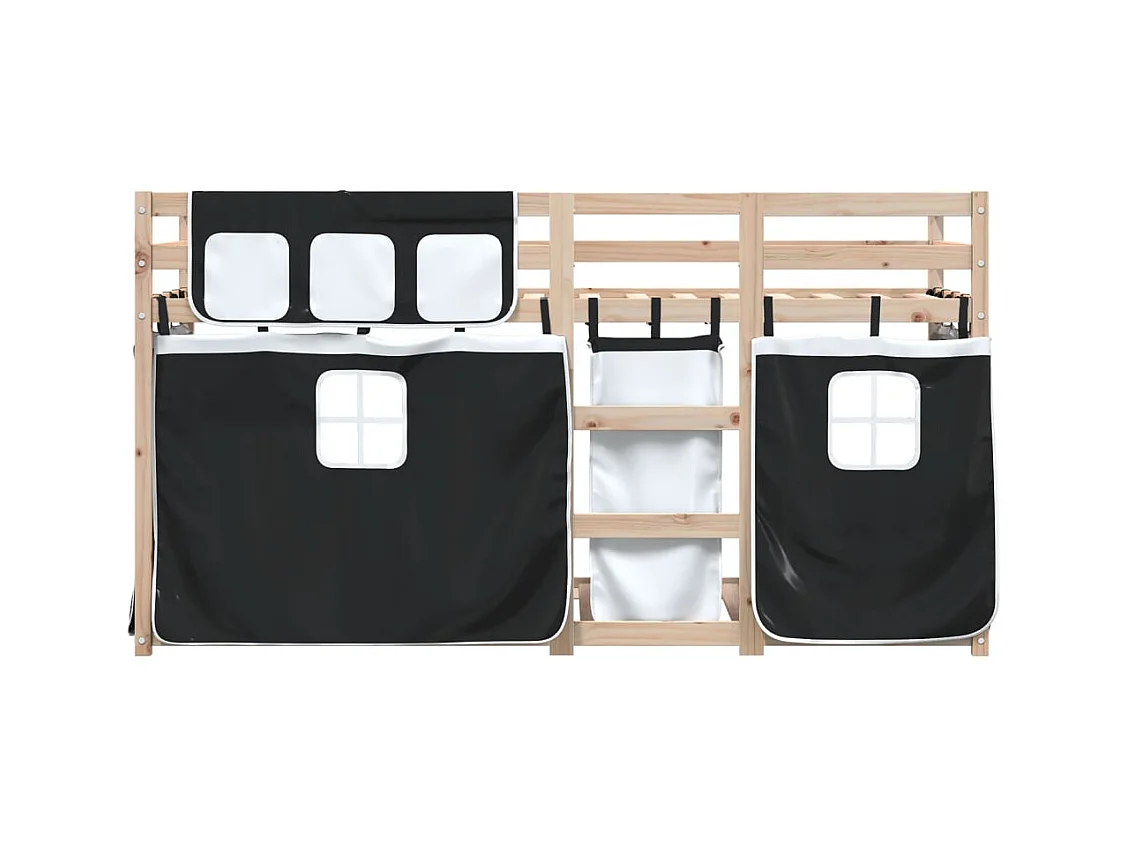 Lit superposé sans matelas 90x200 cm bois de pin massif