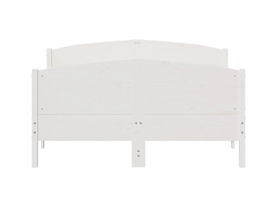 Estructura de cama sin colchón blanca 120x200 cm madera maciza de pino