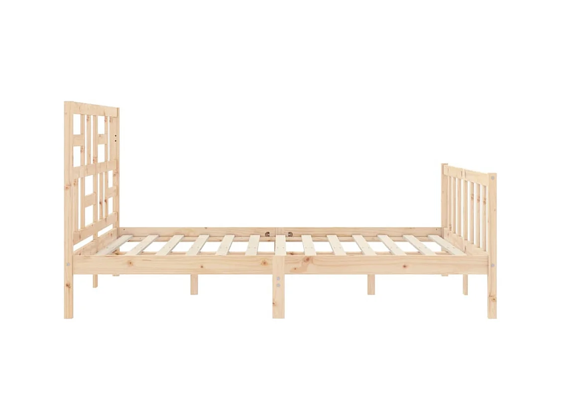 Estructura de cama sin colchón 160x200 cm madera maciza de pino