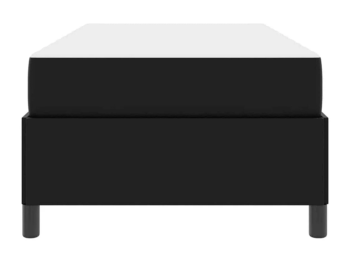 Cadre de lit avec matelas Noir 80 x 200 cm Faux cuir