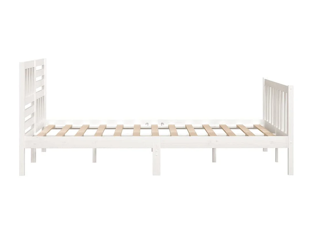 Wit massief houten bedframe zonder matras