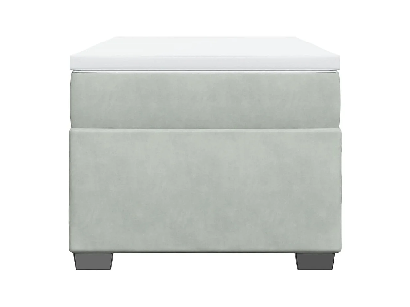 Rete a doghe e materasso Grigio chiaro 90x190 cm Velvet