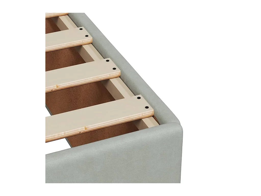 Somier de láminas y colchón Terciopelo Gris claro 90x190 cm