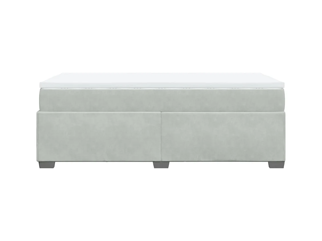 Somier de láminas y colchón Terciopelo Gris claro 90x190 cm