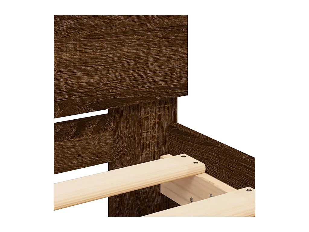 Bedframe zonder matras bruin eiken 140x190 cm