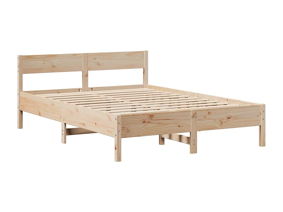 Struttura letto senza materasso 140x200 cm in legno massello di pino