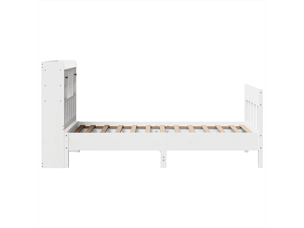 Bedframe zonder matras wit 90x200 cm massief grenenhout