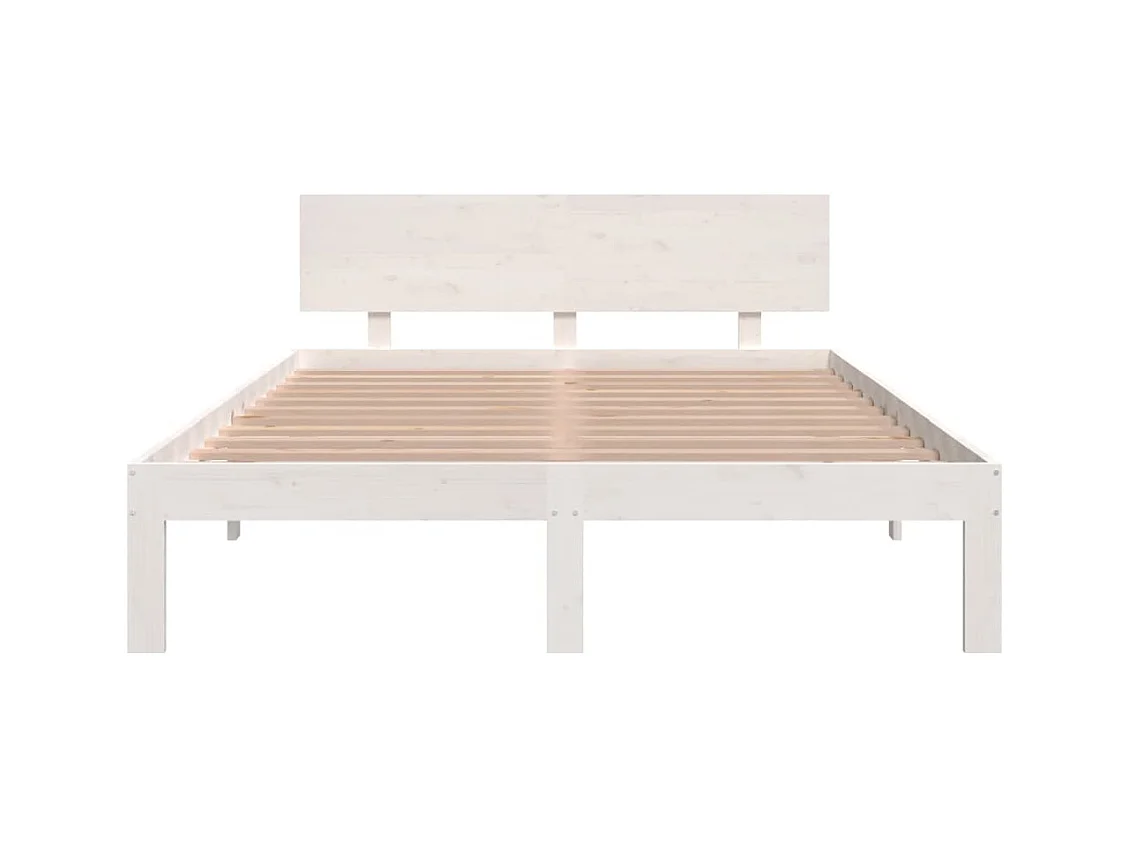 Cadre de lit sans matelas blanc 135x190 cm