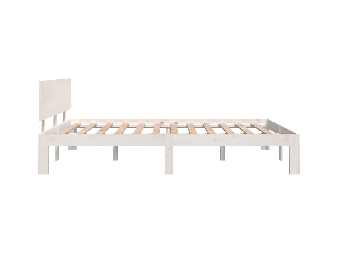 Cadre de lit sans matelas blanc 135x190 cm