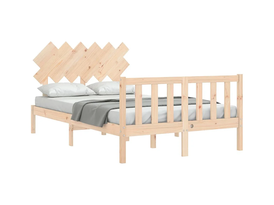 Struttura letto senza materasso 120x200 cm in legno massello di pino