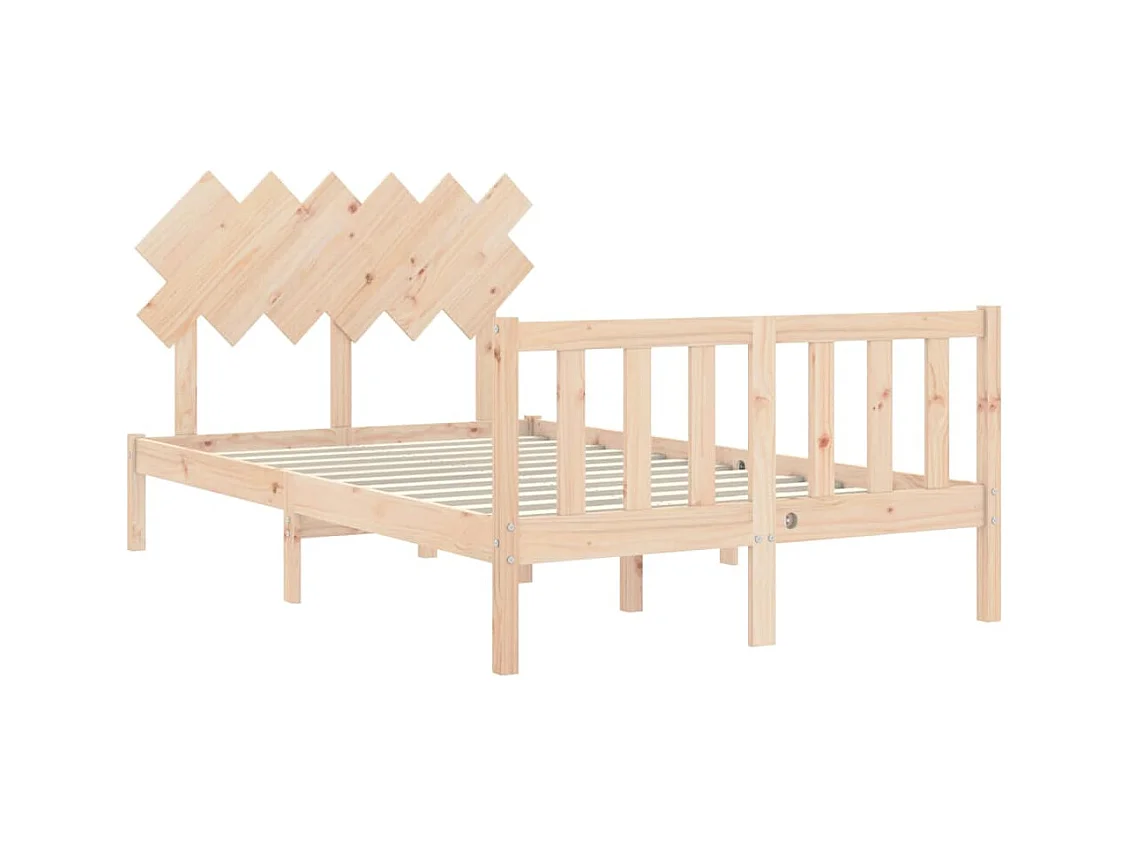 Struttura letto senza materasso 120x200 cm in legno massello di pino