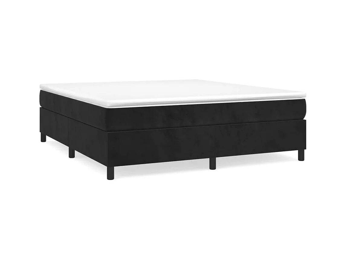 Cadre de lit sans matelas noir 160x200 cm velours