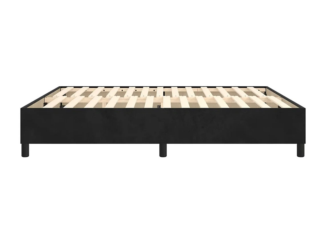 Cadre de lit sans matelas noir 160x200 cm velours