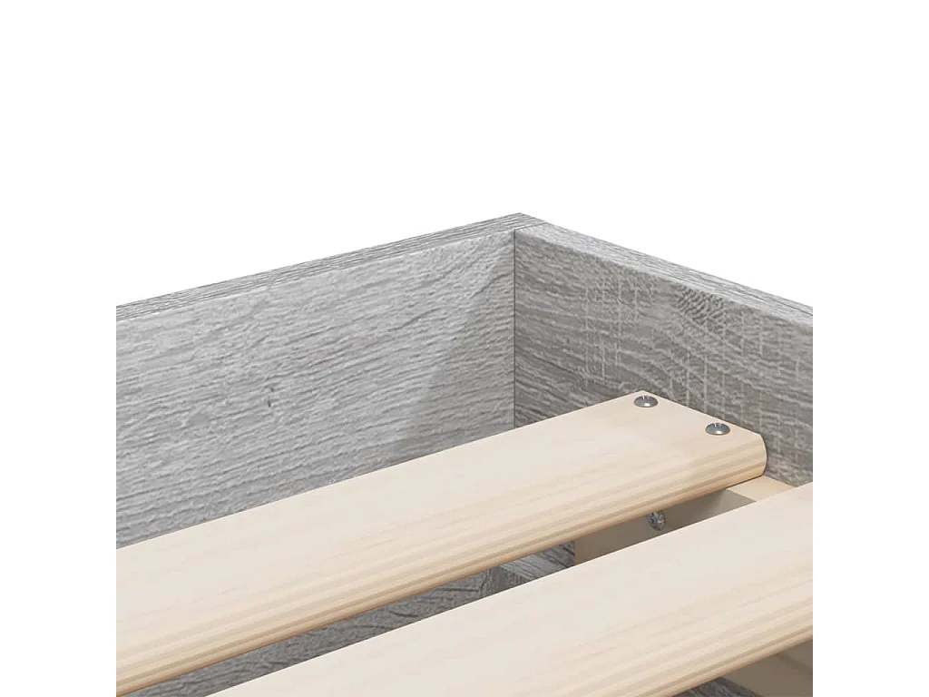 Cadre de lit avec tiroirs sans matelas sonoma gris 90x190 cm