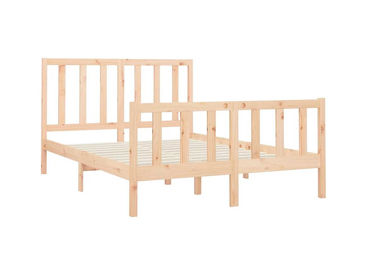 Cadre de lit sans matelas 140x200 cm bois massif de pin