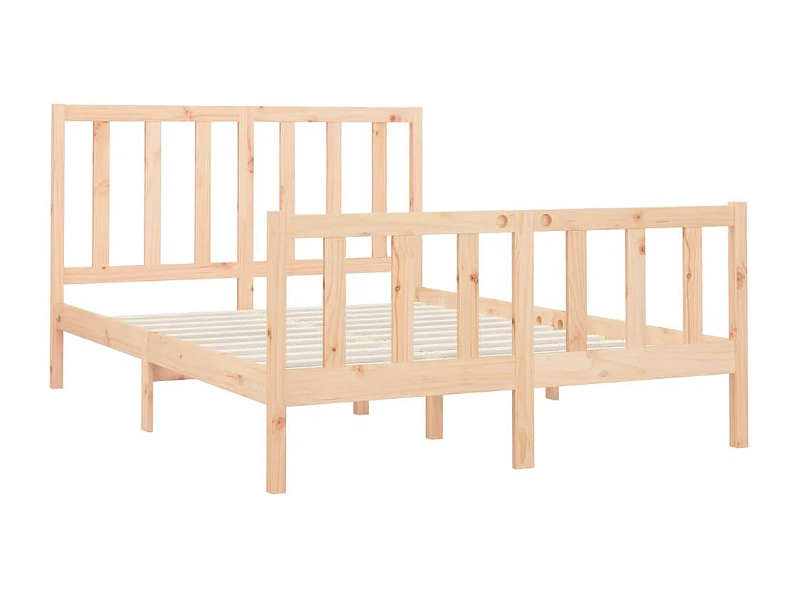 Struttura letto senza materasso 140x200 cm in legno massello di pino