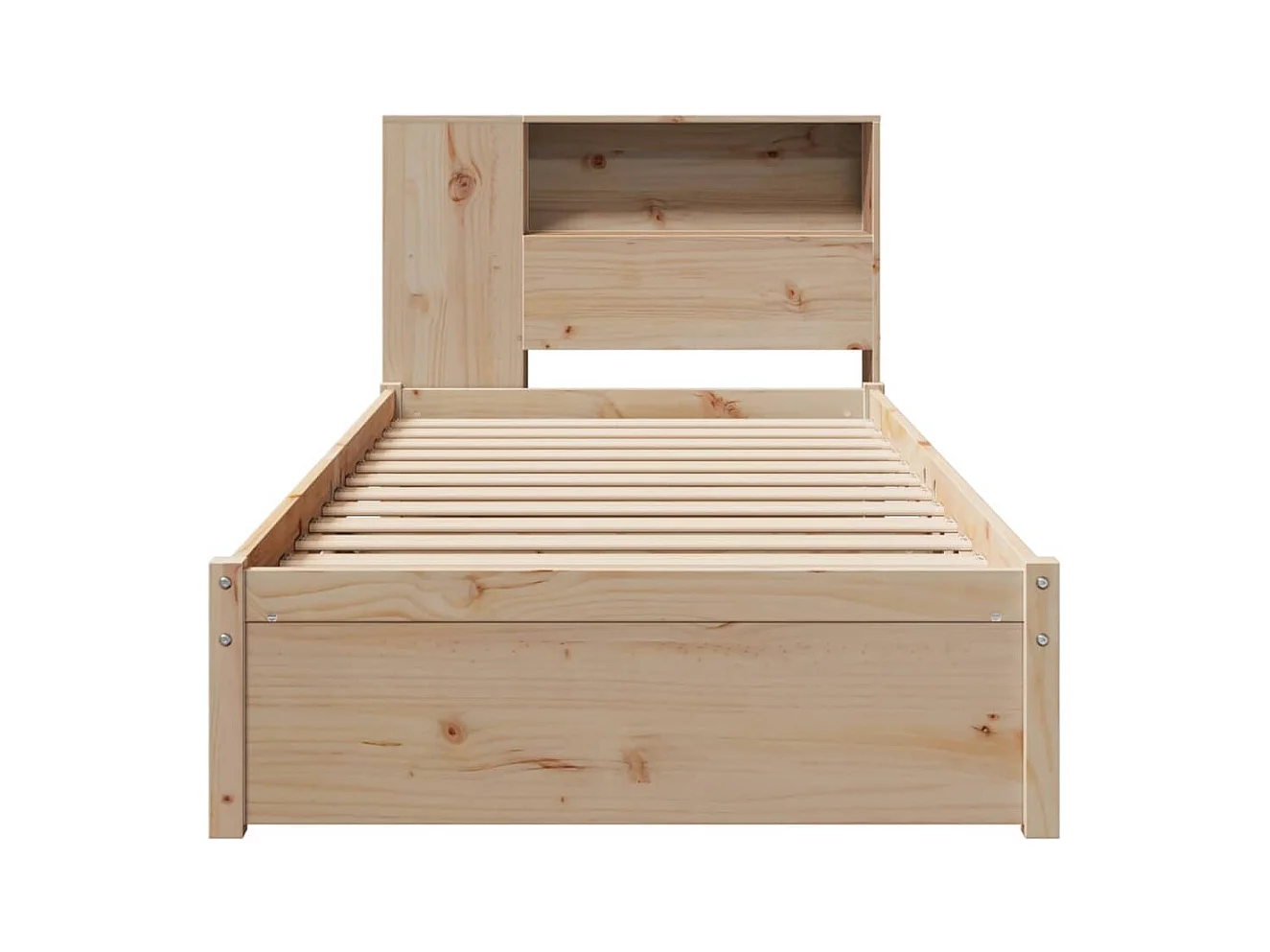 Cama biblioteca sin colchón 75x190 cm madera maciza de pino