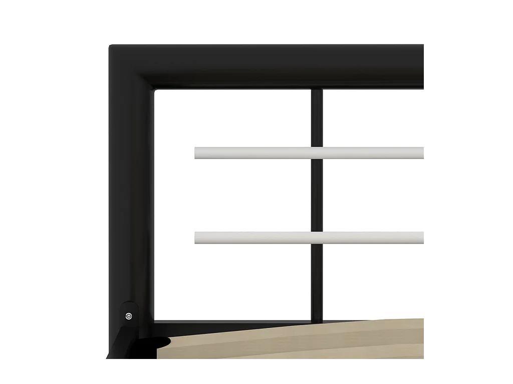 Struttura letto senza materasso in metallo bianco e nero 140x200 cm