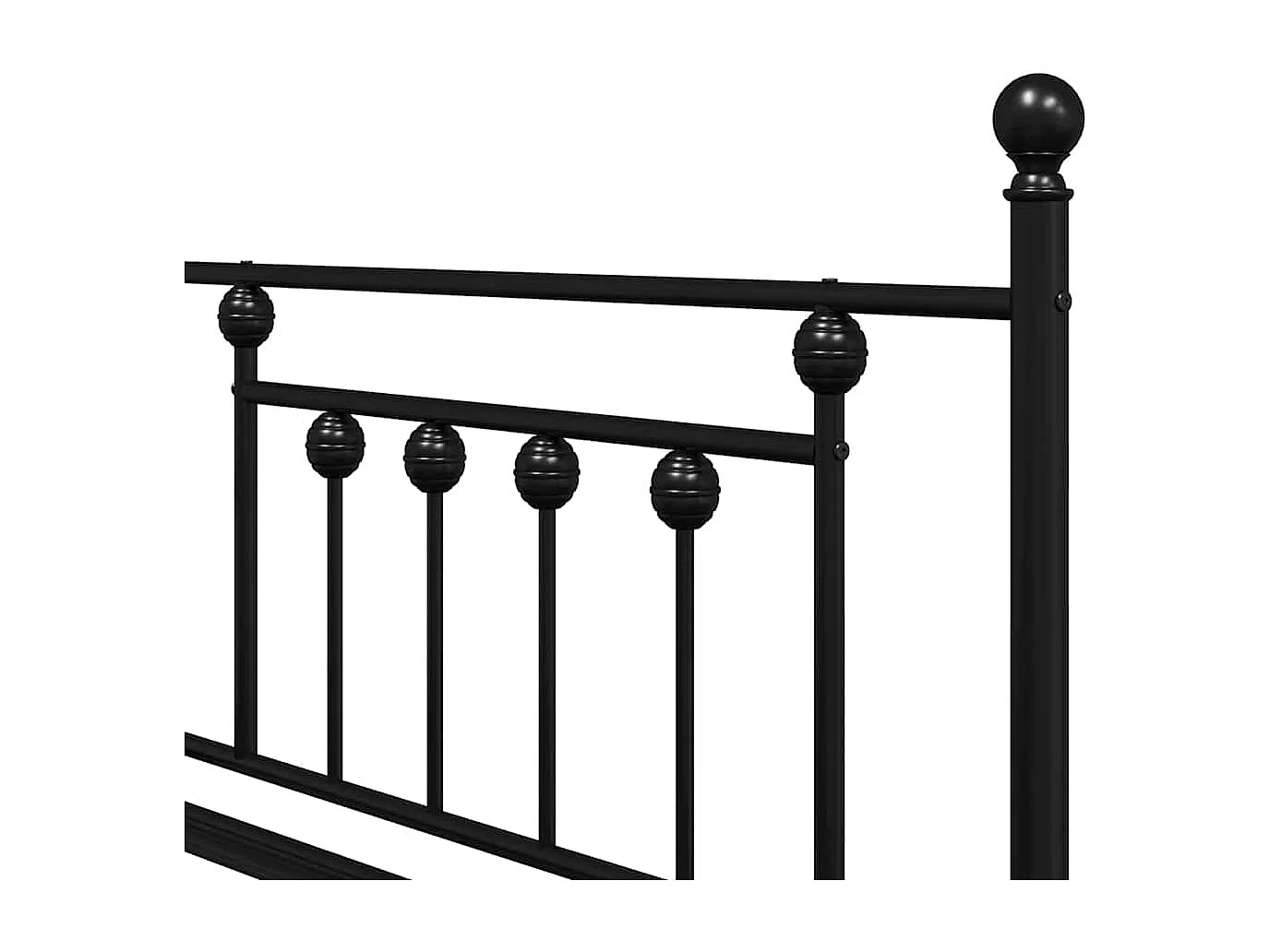 Estructura de diván con cabecero Negro 100 x 200 cm Acero