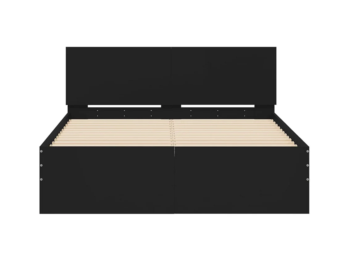 Zwart matrasloos bedframe 120x190 cm