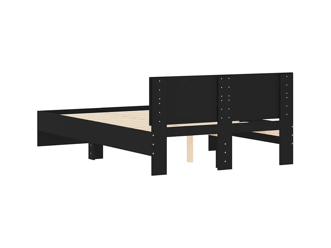 Zwart matrasloos bedframe 120x190 cm