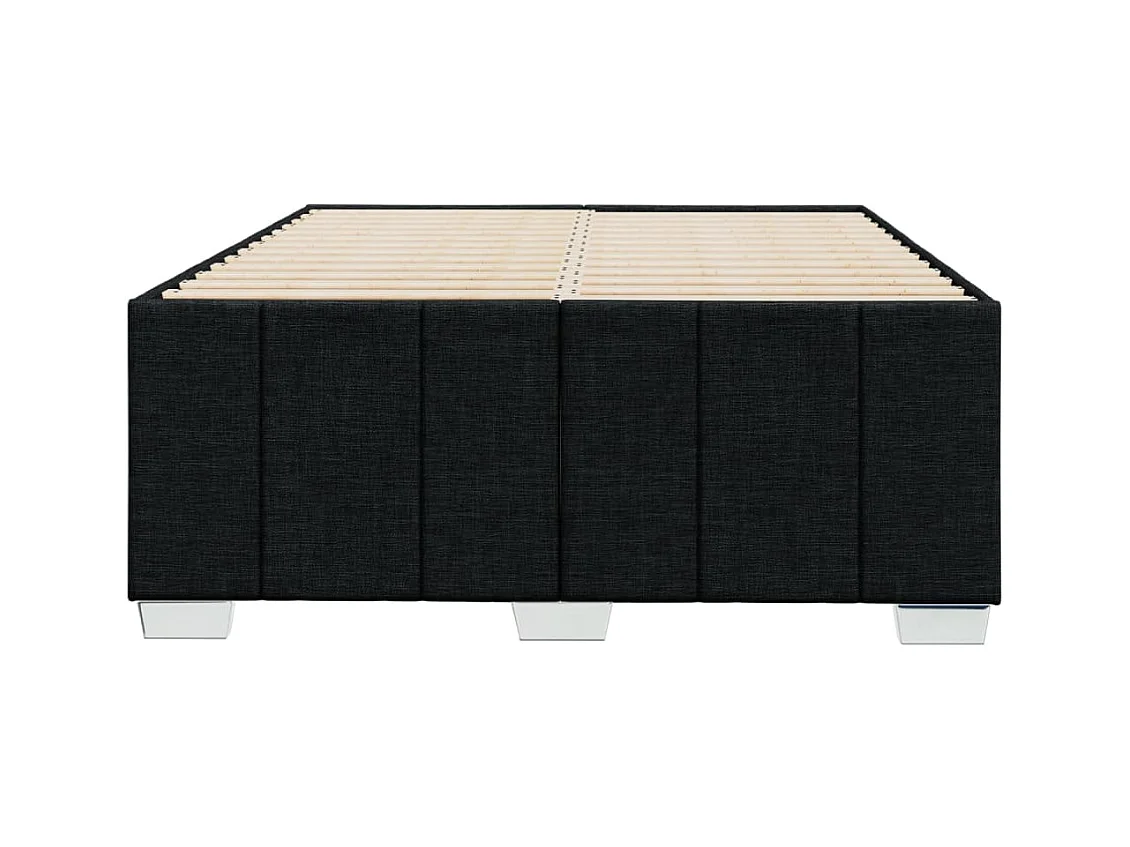 Zwarte matrasloze bedframe 120x190 cm stof