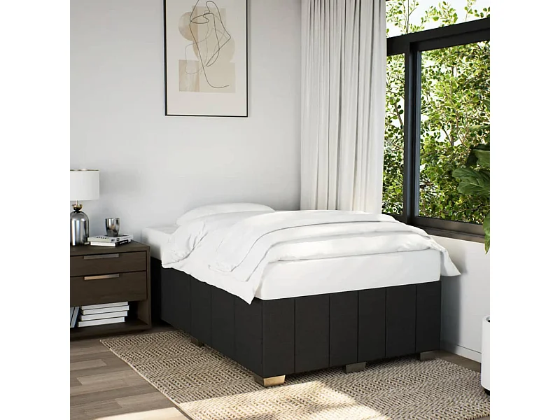 Struttura letto senza materasso nera 120x190 cm tessuto