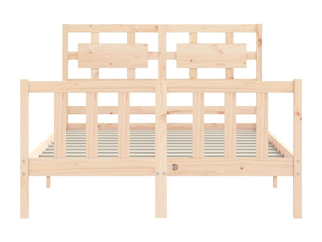 Struttura letto senza materasso 120x200 cm in legno massello di pino