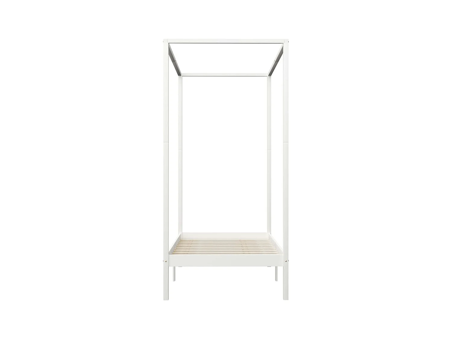 Struttura letto a baldacchino senza materasso in legno massello 100x200 cm