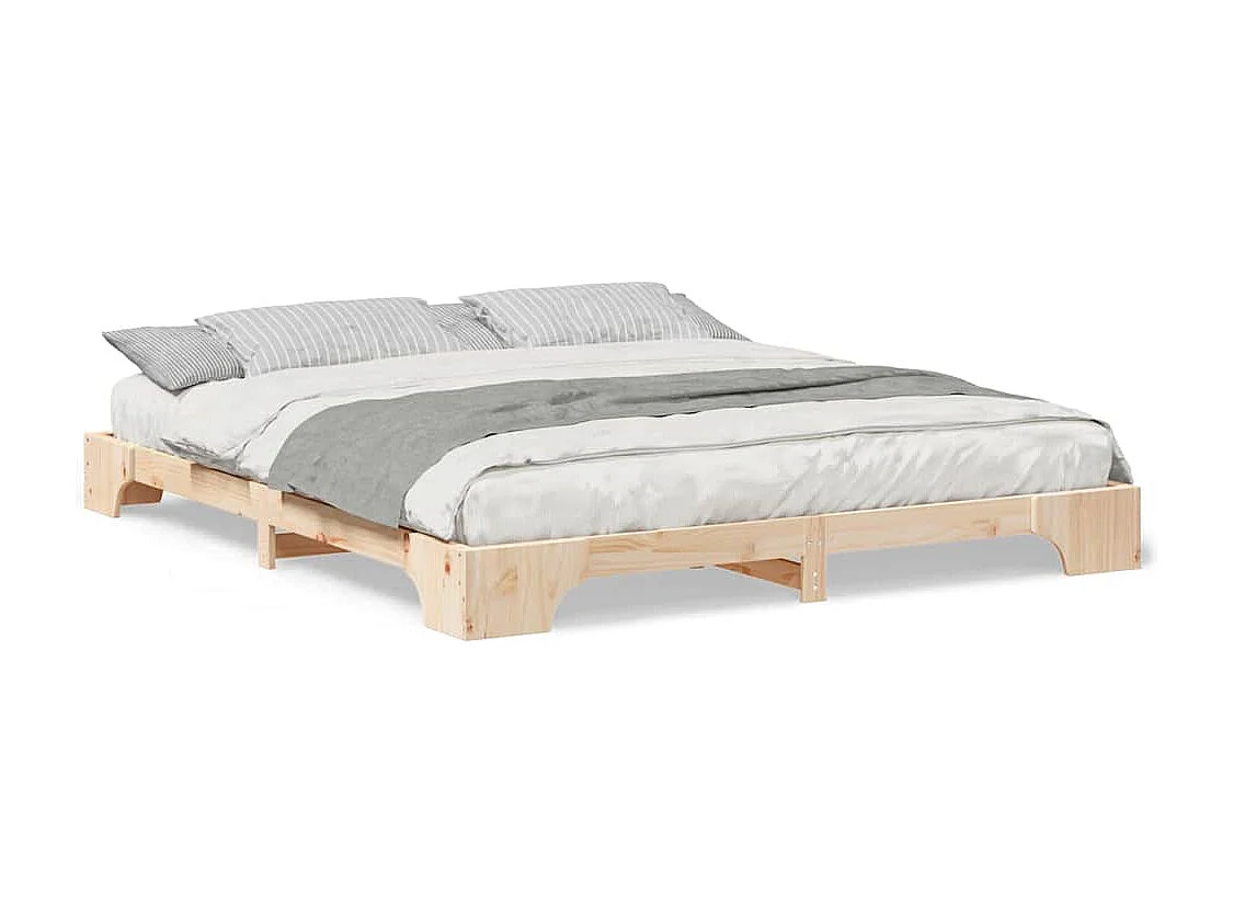 Hochbeetgestell Braun 200 x 210 cm Massivholz Kiefer