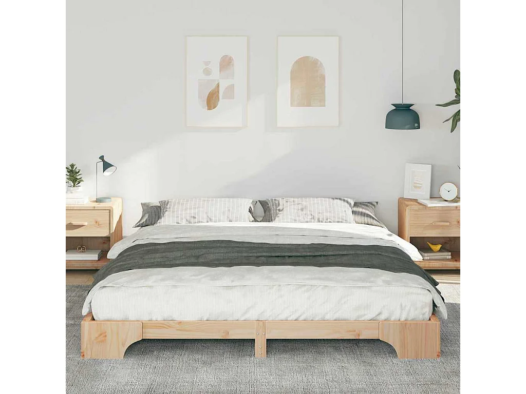 Hochbeetgestell Braun 200 x 210 cm Massivholz Kiefer