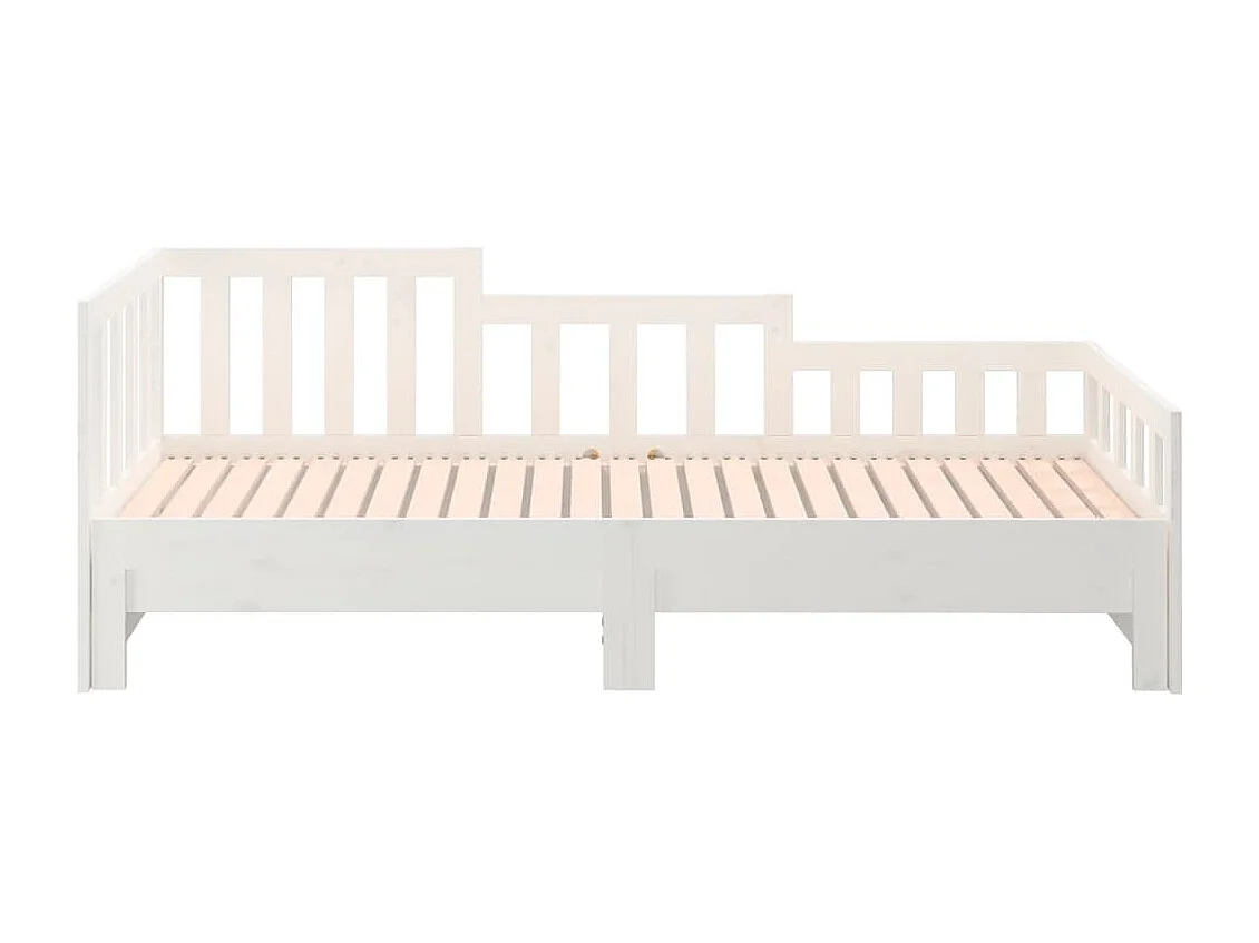 Letto scorrevole senza materasso bianco 2x(90x200) cm