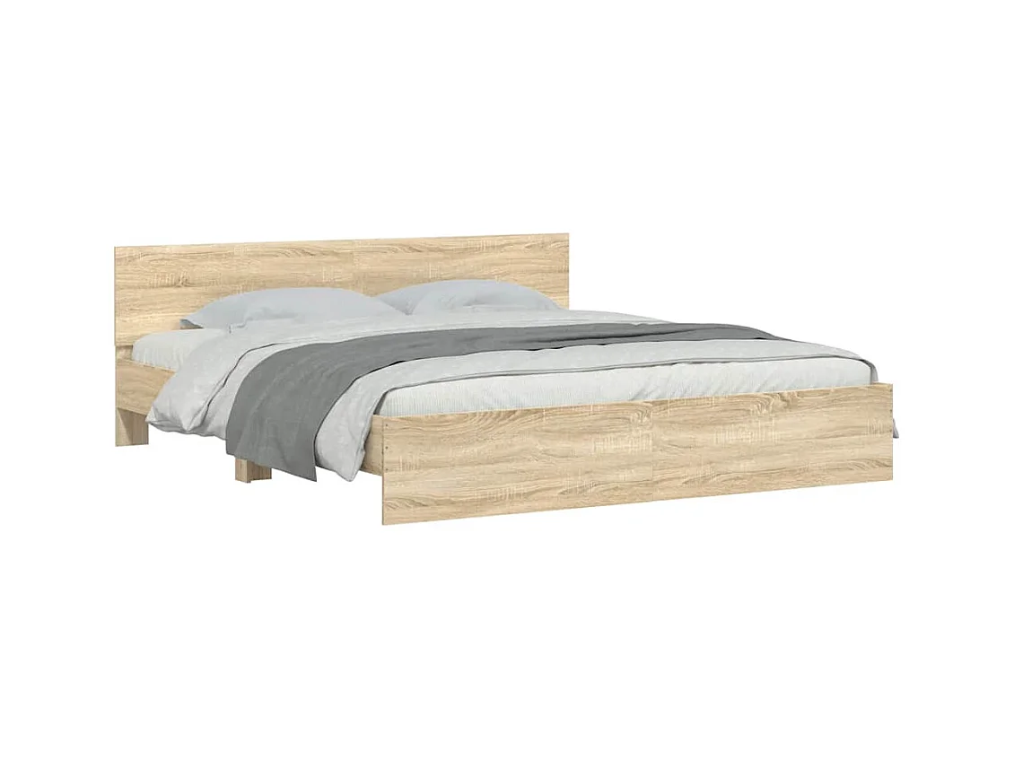 Bedframe zonder matras Sonoma eiken 180x200 cm