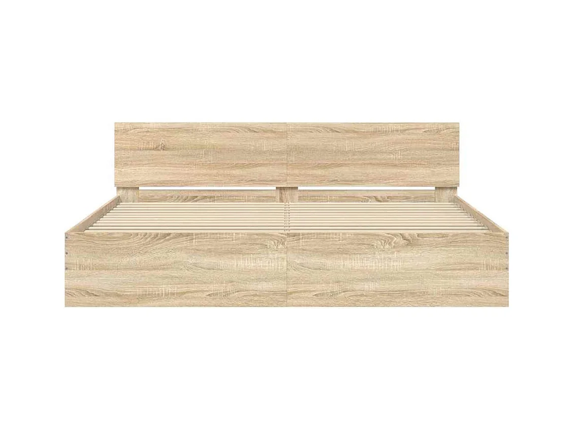 Bedframe zonder matras Sonoma eiken 180x200 cm