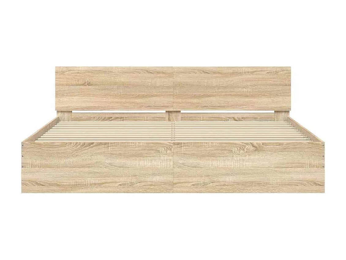 Struttura letto senza materasso Sonoma rovere 180x200 cm