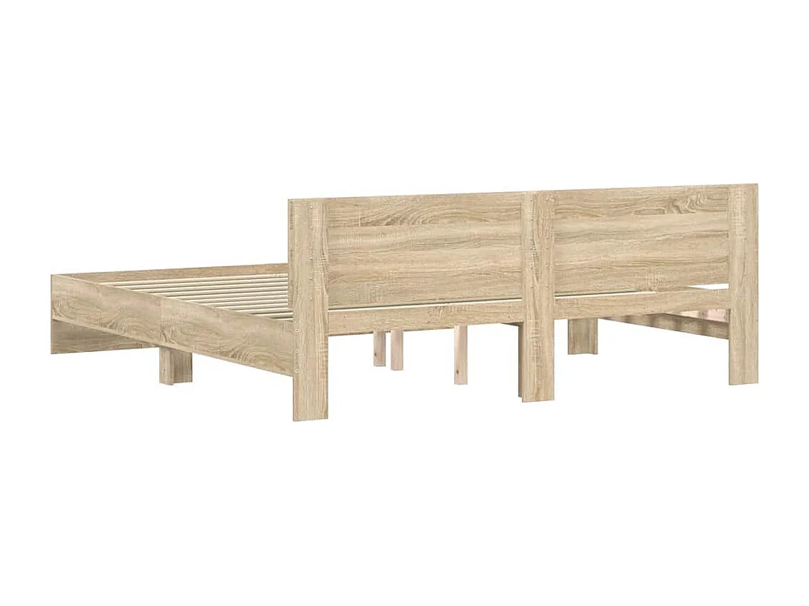 Struttura letto senza materasso Sonoma rovere 180x200 cm