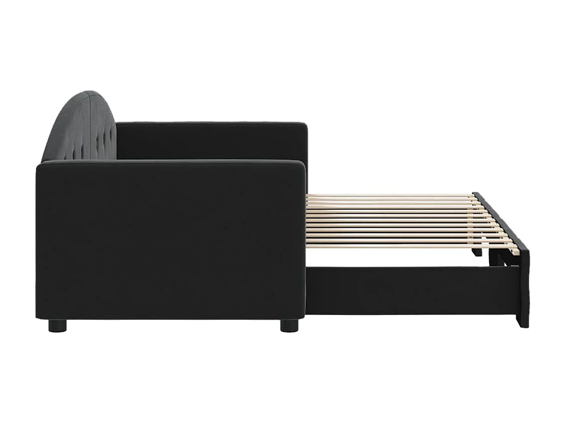 Lit de jour avec gigogne sans matelas 80x200 cm