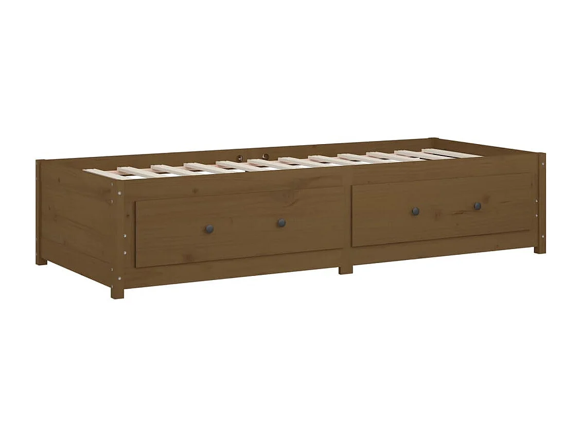 Lit de jour sans matelas marron miel 80x200 cm bois pin massif