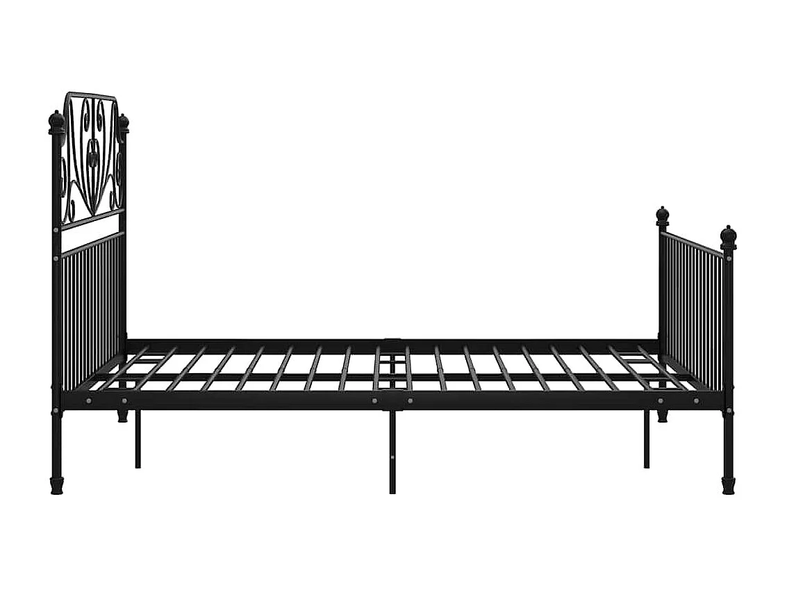 Estructura de cama sin colchón de metal negro 140x200 cm