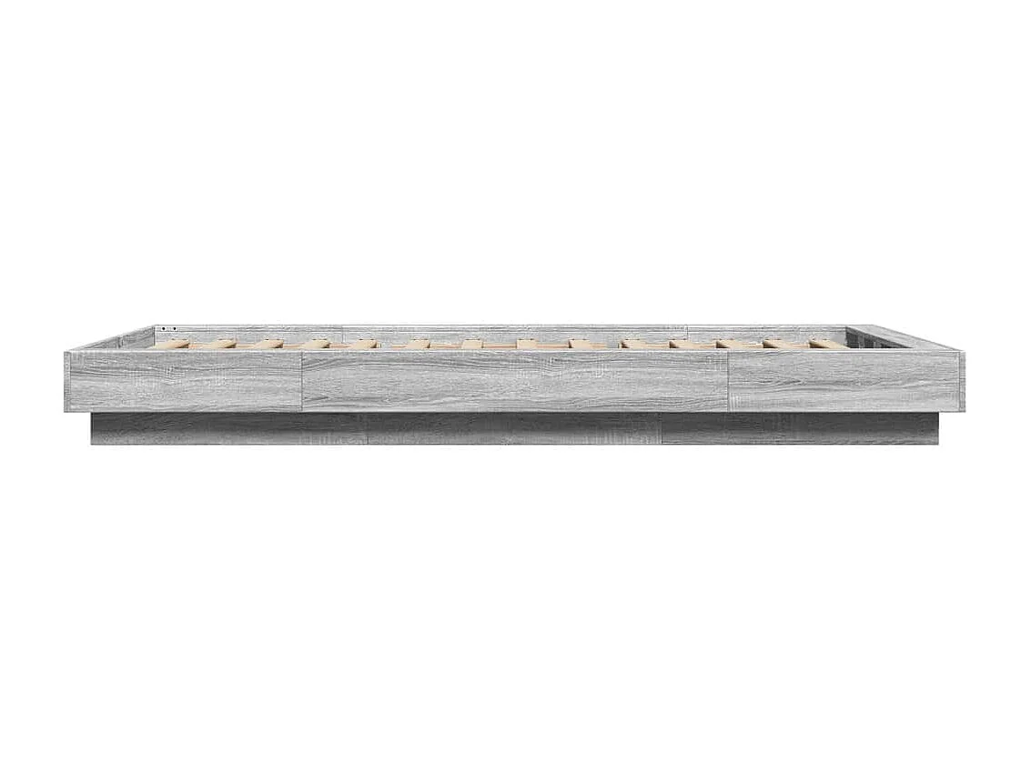 Estructura de cama sin colchón sonoma gris 75x190 cm