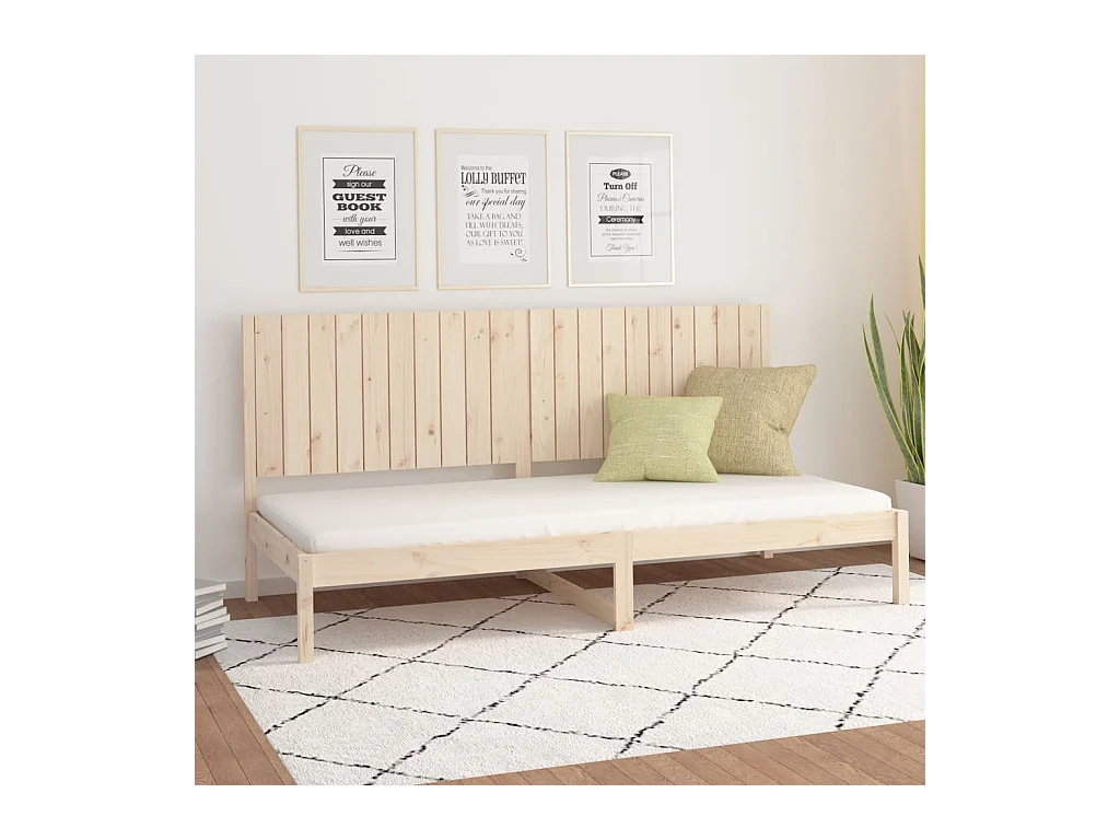 Lit de jour sans matelas 90x200 cm bois de pin massif