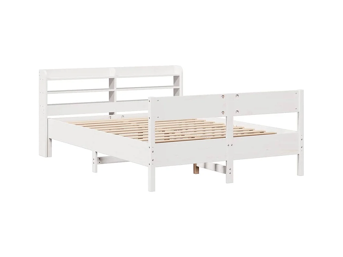 Bedframe zonder matras wit 120x190 cm massief grenenhout