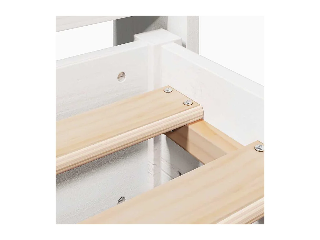 Bedframe zonder matras wit 120x190 cm massief grenenhout