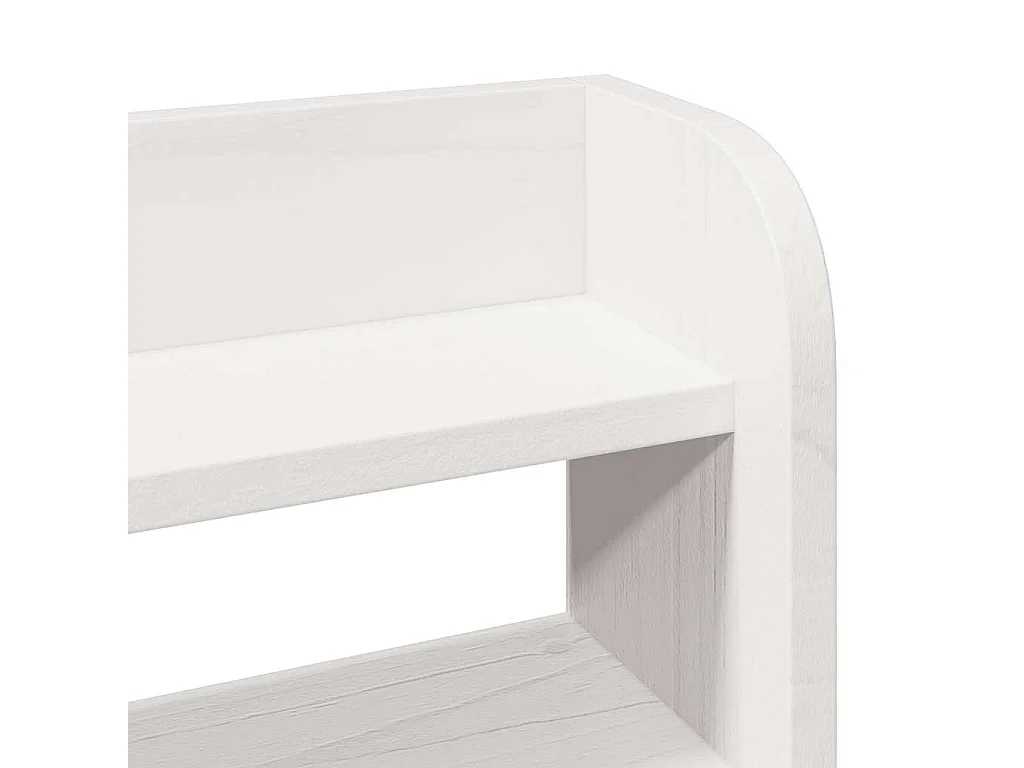 Estructura de cama sin colchón blanco 120x190 cm madera maciza de pino