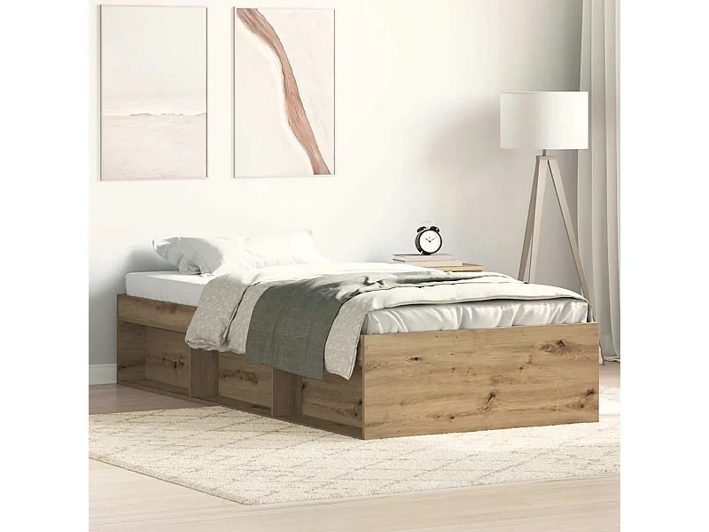 Bedframe zonder matras, handgemaakt eikenhout, 90x190 cm