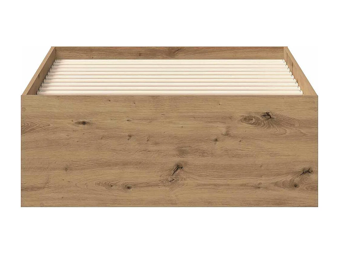 Estructura de cama sin colchón, roble artesanal, 90x190 cm