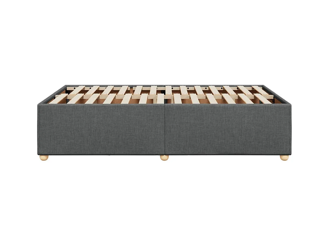 Estructura de cama sin colchón de tela gris oscuro 120x200 cm